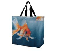 Rkklvbns Fish Women Tote Bag Shoulder Grocerie Bags Portable Storage Handbag Lightweight Durable for Work Travel Casual Bag