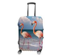 Rkklvbns Flamingo On The Beach Travel Luggage Cover Anti-scratch Suitcase Cover Elastic Suitcase Protective Cover Fits 19-32 Inch Luggage, style, Small, Luggage Case Cover