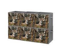Rkklvbns Foldable Camouflage Deer Storage Cubes Organizer with Handles, Storage Bags 6PCS for Clothing, Sturdy Organizer Bins for Blanket, Comforters, Bed Sheets, Pillows