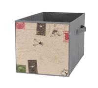 Rkklvbns Foldable Old Fashioned Mail Storage Cubes Organizer with Handles, Storage Bags 1PCS for Clothing, Sturdy Organizer Bins for Blanket, Comforters, Bed Sheets, Pillows