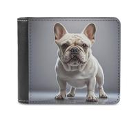 Rkklvbns French Bulldog Leather Wallets RFID Blocking Slim Front Pocket Wallet Leather Money Clip, Stylish Mens Bifold Wallet Credit Card Holder Gift for Men