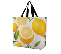 Rkklvbns Fresh Lemon Women Tote Bag Shoulder Grocerie Bags Portable Storage Handbag Lightweight Durable for Work Travel Casual Bag