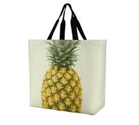 Rkklvbns Fresh Pineapple Women Tote Bag Shoulder Grocerie Bags Portable Storage Handbag Lightweight Durable for Work Travel Casual Bag