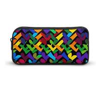 Rkklvbns Gay Pride Rainbow Large Pencil Case Portable Pencil Bag with Zipper Stationery Organizer Simple Storage Aesthetic Stationery for Office College Adult Use