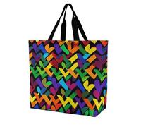 Rkklvbns Gay Pride Rainbow Women Tote Bag Shoulder Grocerie Bags Portable Storage Handbag Lightweight Durable for Work Travel Casual Bag