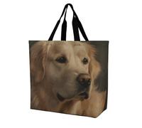 Rkklvbns Golden Retriever Women Tote Bag Shoulder Grocerie Bags Portable Storage Handbag Lightweight Durable for Work Travel Casual Bag
