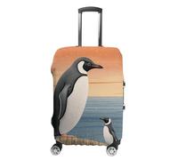 Rkklvbns Hand Drawn Penguin Travel Luggage Cover Anti-scratch Suitcase Cover Elastic Suitcase Protective Cover Fits 19-32 Inch Luggage, style, M, Luggage Case Cover
