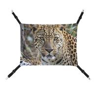 Rkklvbns Hanging Pets Hammock for Cage, African Animal Leopard Pet Hammock Bed Soft, Cat Hammock, Washable Outdoor Mat, Comfortable Pet Cage Hammock with Adjustable Straps