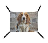 Rkklvbns Hanging Pets Hammock for Cage, Basset Hound Pet Hammock Bed Soft, Cat Hammock, Washable Outdoor Mat, Comfortable Pet Cage Hammock with Adjustable Straps
