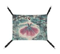 Rkklvbns Hanging Pets Hammock for Cage, Classical Ballet Elegant Ballerina Pet Hammock Bed Soft, Cat Hammock, Washable Outdoor Mat, Comfortable Pet Cage Hammock with Adjustable Straps