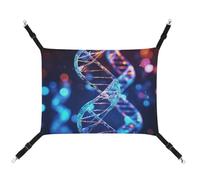 Rkklvbns Hanging Pets Hammock for Cage, DNA Genetic Helix Pet Hammock Bed Soft, Cat Hammock, Washable Outdoor Mat, Comfortable Pet Cage Hammock with Adjustable Straps
