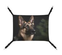 Rkklvbns Hanging Pets Hammock for Cage, German Shepherd Pet Hammock Bed Soft, Cat Hammock, Washable Outdoor Mat, Comfortable Pet Cage Hammock with Adjustable Straps