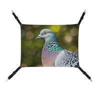 Rkklvbns Hanging Pets Hammock for Cage, Grey Pigeon Pet Hammock Bed Soft, Cat Hammock, Washable Outdoor Mat, Comfortable Pet Cage Hammock with Adjustable Straps