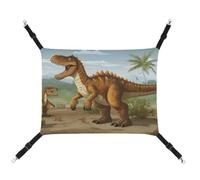 Rkklvbns Hanging Pets Hammock for Cage, Jurassic Period Dinosaur Pet Hammock Bed Soft, Cat Hammock, Washable Outdoor Mat, Comfortable Pet Cage Hammock with Adjustable Straps