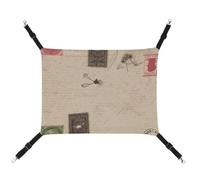 Rkklvbns Hanging Pets Hammock for Cage, Old Fashioned Mail Pet Hammock Bed Soft, Cat Hammock, Washable Outdoor Mat, Comfortable Pet Cage Hammock with Adjustable Straps