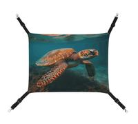 Rkklvbns Hanging Pets Hammock for Cage, Sea Turtle Swimming Pet Hammock Bed Soft, Cat Hammock, Washable Outdoor Mat, Comfortable Pet Cage Hammock with Adjustable Straps