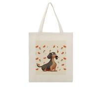 Rkklvbns I Love My Dog Dachshunds Tote Bags for Shopping, Reusable Canvas Shoulder Bag for Work, Lightweight Casual Handbags with Strap for Travel, Camping, Beach, Fitness, Activity