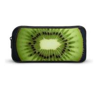 Rkklvbns Kiwi Slice Large Pencil Case Portable Pencil Bag with Zipper Stationery Organizer Simple Storage Aesthetic Stationery for Office College Adult Use
