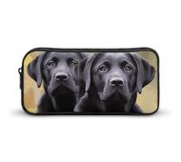 Rkklvbns Labrador Retriever Dog Large Pencil Case Portable Pencil Bag with Zipper Stationery Organizer Simple Storage Aesthetic Stationery for Office College Adult Use