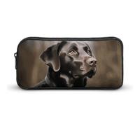 Rkklvbns Labrador Retriever Large Pencil Case Portable Pencil Bag with Zipper Stationery Organizer Simple Storage Aesthetic Stationery for Office College Adult Use