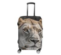 Rkklvbns Lioness Luggage Cover for Travel, Washable Suitcase Protector for Home, Anti Scratch Luggage Covers with Zippers on Both Sides, Stretchable Outdoor Accessories, white, L, Luggage Case Cover