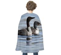 Rkklvbns Loon Birds Halloween Cape Reversible Cloak Dress Up Capes Personalization Superhero Capes Cosplay Clothing Decoration For Holiday Party