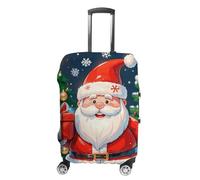 Rkklvbns Merry Christmas Santa Claus Luggage Cover for Travel, Washable Suitcase Protector for Home, Anti Scratch Luggage Covers with Zippers on Both Sides, Stretchable Outdoor Accessories, white, XL