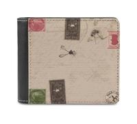 Rkklvbns Old Fashioned Mail Leather Wallets RFID Blocking Slim Front Pocket Wallet Leather Money Clip, Stylish Mens Bifold Wallet Credit Card Holder Gift for Men