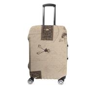 Rkklvbns Old Fashioned Mail Luggage Cover for Travel, Washable Suitcase Protector for Home, Anti Scratch Luggage Covers with Zippers on Both Sides, Stretchable Outdoor Accessories, white, XL, Luggage