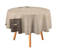 Rkklvbns Old Fashioned Mail Tablecloth for Wedding, Washable Table Cloth for Restaurant, Round Polyester Table Cover 36x36in for Party, Waterproof Tablecloth for Banquet, Holiday Decor