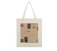 Rkklvbns Old Fashioned Mail Tote Bags for Shopping, Reusable Canvas Shoulder Bag for Work, Lightweight Casual Handbags with Strap for Travel, Camping, Beach, Fitness, Activity