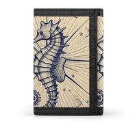 Rkklvbns Old Nautical Chart Style Trifold Wallet for Men Minimalist Design Slim Wallet with Money Pocket & Multiple Card Slots Stylish Durable Wallets