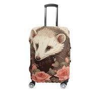 Rkklvbns Opossum And Roses Luggage Cover for Travel, Washable Suitcase Protector for Home, Anti Scratch Luggage Covers with Zippers on Both Sides, Stretchable Outdoor Accessories, white, M, Luggage