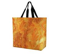 Rkklvbns Orange And Yellow Lava Women Tote Bag Shoulder Grocerie Bags Portable Storage Handbag Lightweight Durable for Work Travel Casual Bag