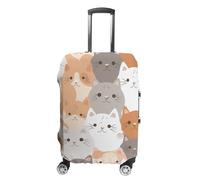 Rkklvbns Orange Cats Travel Luggage Cover Anti-scratch Suitcase Cover Elastic Suitcase Protective Cover Fits 19-32 Inch Luggage, style, L, Luggage Case Cover