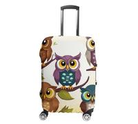 Rkklvbns Owls Birds Travel Luggage Cover Anti-scratch Suitcase Cover Elastic Suitcase Protective Cover Fits 19-32 Inch Luggage, style, XL, Luggage Case Cover