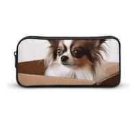 Rkklvbns Papillon in The Box Large Pencil Case Portable Pencil Bag with Zipper Stationery Organizer Simple Storage Aesthetic Stationery for Office College Adult Use