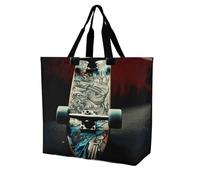 Rkklvbns Skate Boards Women Tote Bag Shoulder Grocerie Bags Portable Storage Handbag Lightweight Durable for Work Travel Casual Bag