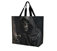 Rkklvbns Skeleton in Robe Women Tote Bag Shoulder Grocerie Bags Portable Storage Handbag Lightweight Durable for Work Travel Casual Bag