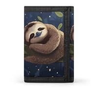 Rkklvbns Sloth Lazy Trifold Wallet for Men Minimalist Design Slim Wallet with Money Pocket & Multiple Card Slots Stylish Durable Wallets