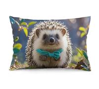 Rkklvbns Super Soft Pillow Case Cover with Zipper, Furry Fuzzy Rectangular Cushion Case 12 "x20 for Bedroom, Lovely Hedgehog Body Pillow Cover for Couch, Living Room, All Seasons