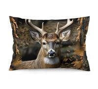 Rkklvbns Super Soft Pillow Case Cover with Zipper, Furry Fuzzy Rectangular Cushion Case 12 "x20 for Bedroom, Camouflage Deer Body Pillow Cover for Couch, Living Room, All Seasons