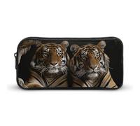 Rkklvbns Tiger in Cave Large Pencil Case Portable Pencil Bag with Zipper Stationery Organizer Simple Storage Aesthetic Stationery for Office College Adult Use