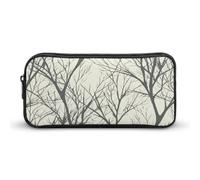 Rkklvbns Tree Branch Large Pencil Case Portable Pencil Bag with Zipper Stationery Organizer Simple Storage Aesthetic Stationery for Office College Adult Use