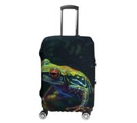 Rkklvbns Tree Frog Luggage Cover for Travel, Washable Suitcase Protector for Home, Anti Scratch Luggage Covers with Zippers on Both Sides, Stretchable Outdoor Accessories, white, L, Luggage Case Cover