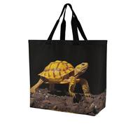 Rkklvbns Turtle Ground Walking Women Tote Bag Shoulder Grocerie Bags Portable Storage Handbag Lightweight Durable for Work Travel Casual Bag