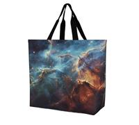Rkklvbns Universe Galaxy Space Women Tote Bag Shoulder Grocerie Bags Portable Storage Handbag Lightweight Durable for Work Travel Casual Bag