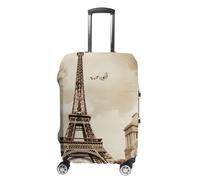 Rkklvbns Vintage Paris Eiffel Tower Butterfly Travel Luggage Cover Anti-scratch Suitcase Cover Elastic Suitcase Protective Cover Fits 19-32 Inch Luggage, style, Small, Luggage Case Cover