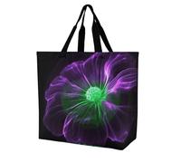 Rkklvbns Violet Green Glow Women Tote Bag Shoulder Grocerie Bags Portable Storage Handbag Lightweight Durable for Work Travel Casual Bag