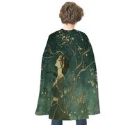 Rkklvbns Wearing A Green Dress Halloween Cape Reversible Cloak Dress Up Capes Personalization Superhero Capes Cosplay Clothing Decoration For Holiday Party